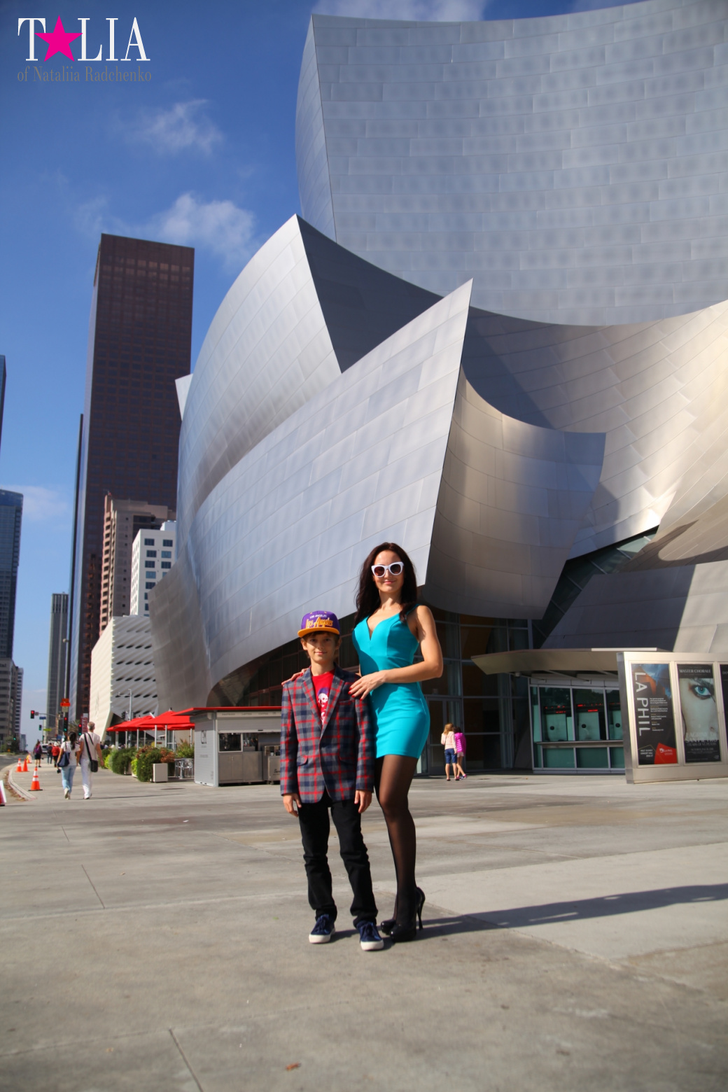 Даунтаун Лос Анджелеса + Знак LAX (Калифорния)